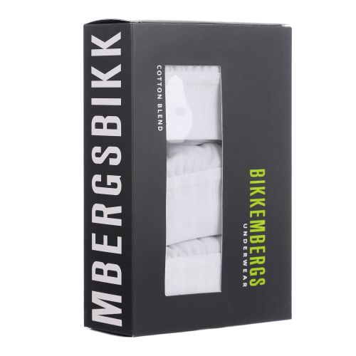 Мужские трусы брифы (белый) набор 3 в 1 Bikkembergs BKK1USP14TR