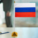 Флаг России настольный 14х21 см без герба BRAUBERG/STAFF 5501 (12 штук в упаковке)