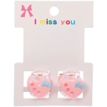 Заколки – крабы детские для волос 2шт на блистере «МАРЦИПАН», Сердце, 1,2см