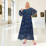 Шифоновое платье Бетти, принт с орнаментом