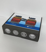 Беспроводные Светодиодные задние фонари на магнитах для прицепа, с подсветкой номера, 12-24V, влагозащитные, LD-01 Bluetooth (2 шт. / комплект) -