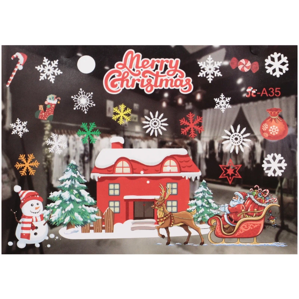 Наклейка на стекло «Зимний домик» 50*35 см (диаметр рулона 4 см)