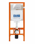 Унитаз подвесной BelBagno UNO BB3105CHR безободковый, с крышкой микролифт, с инсталляцией и кнопкой хром