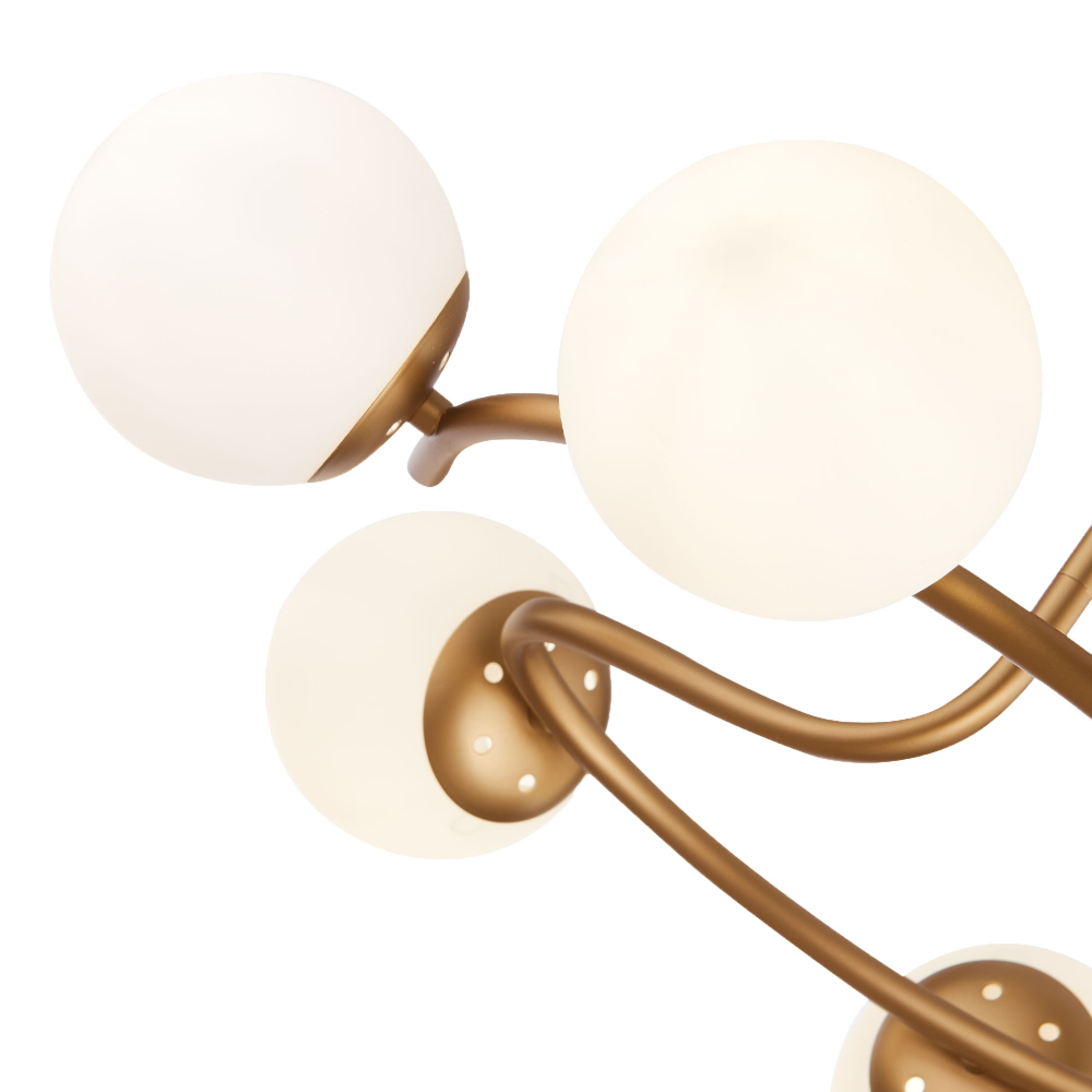 SLE220602-06 Светильник потолочный Золотистый/Белый E14 6*40W CALABRIA