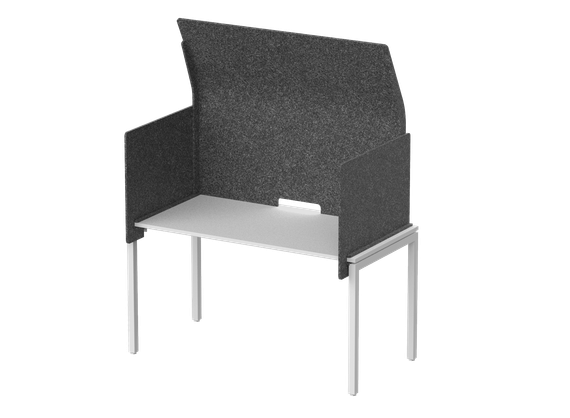 Кабина с высоким экраном-парусом 135х76х113