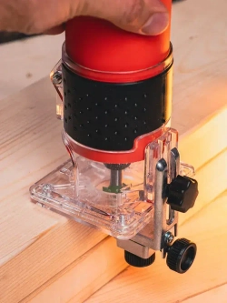 Фрезер по дереву кромочный с цангами 6 мм и 8 мм электрофрезер ручной