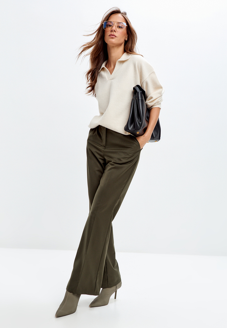 Джемпер с воротником поло