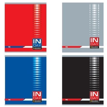 Тетрадь 96л, А5, клетка, Brauberg Индей, 4 вида