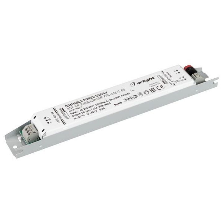 Блок питания Arlight ARV-SP-24030-Linear-PFC-Dali2-PD 24V 30W IP20 1,25A 031106(1)