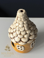 Декоративный подсвечник "Домик трулле" жёлтый Ø 11x17 см