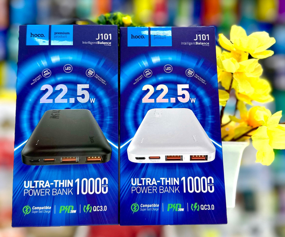 Power Bank 10000mAh, Hoco J101, белый