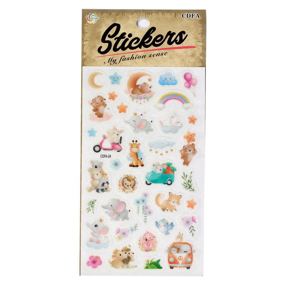 Наклейки "Космонавты" 21,5*11см. светятся в темноте