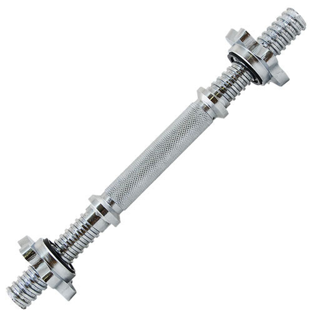 Гриф гантельный "TORRES" арт.PL5030, d25 мм, 35 см, сталь, замок-гайка, хром
