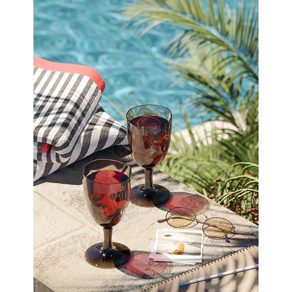 Набор бокалов для вина hollow, 430 мл, серо-коричневый, 4 шт.