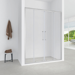 Душевая дверь Loranto раздвижная 160х190, толщина полотна 6мм , цвет профиля хром