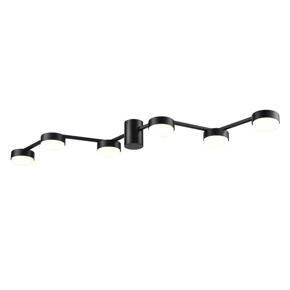 8187/6C COMFI LN25 207 черный, металл Люстра потолочная LED GX53 6*7W 220V SANATA