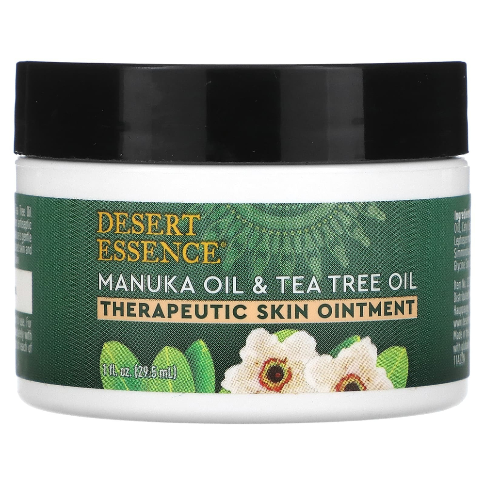 Desert Essence, Лечебная мазь для кожи, масло манука и масло чайного дерева, 29,5 мл (1 жидк. унц.)