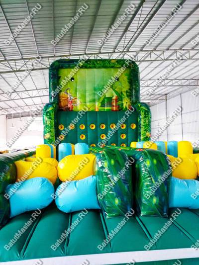 Надувная полоса препятствий "Кокосовое приключение", 25*5*8 м