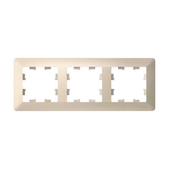 Рамка 3-м AtlasDesign Air беж./дым. бел. SE ATN220203