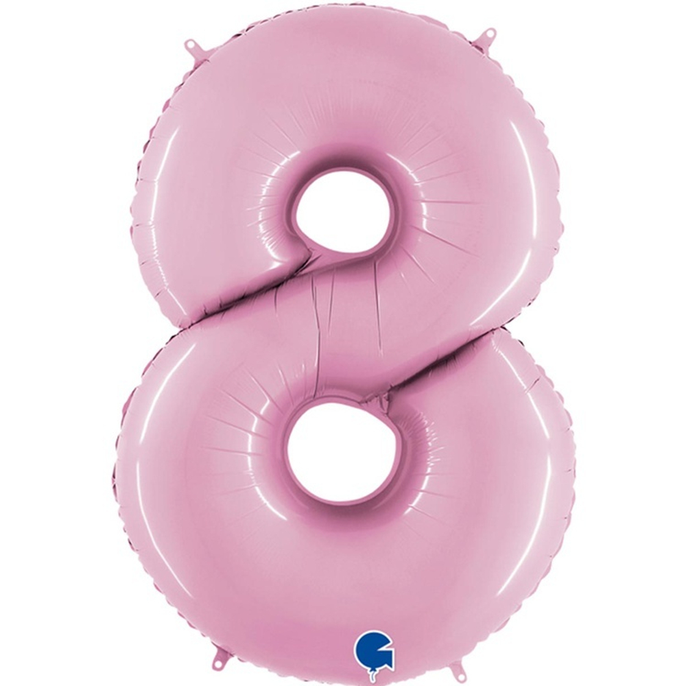 Шар ЦИФРА 8 Пастель Pink 40" 102 см