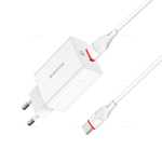 Зарядное устройство на Type-C Borofone BA21A QC3.0 (white)