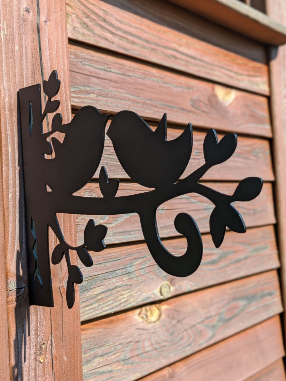 Кронштейн для кашпо Птички на ветке, держатель для цветов, фонаря