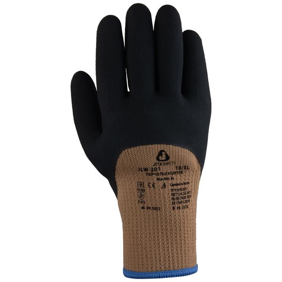 Перчатки Jeta Safety JLW 201 / Размер XL утепленные с латексным покрытием