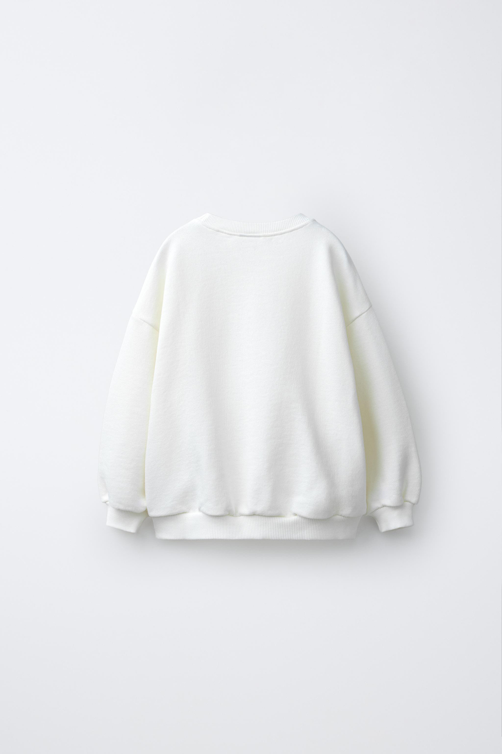 ZARA ТОЛСТОВКА С МОРОЖЕНЫМ ИЗ КРУЖЕВА КРОШЕ, ЭКРЮ