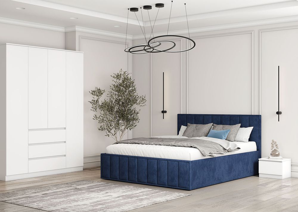 Кровать "Лана" (М) 1,2 (Синий Софт), ДСВ-Мебель, г. Пенза