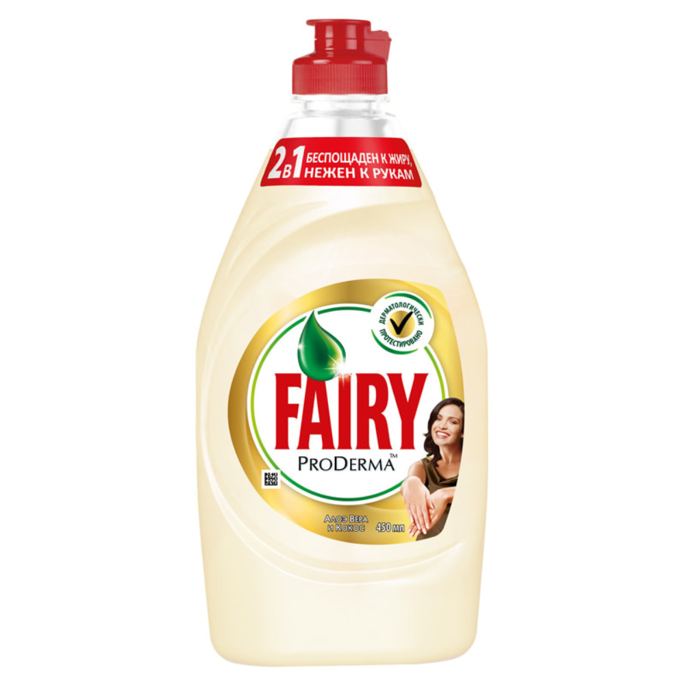 Средство для мытья посуды Fairy ProDerma Алоэ вера и кокос 430 мл