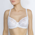Бюстгальтер-балконет с мягкими кружевными чашками (Размер: 95D) (Цвет: белый)