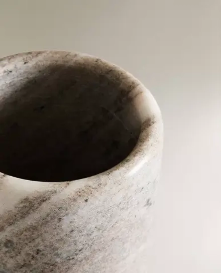 ZARA HOME МРАМОРНАЯ БАНКА ДЛЯ КУХОННОЙ УТВАРИ, СЕРЫЙ