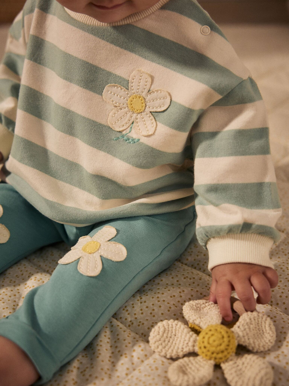 Толстовка и легинсы в комплекте для малышей Next E66-471, Голубой, Бежевый