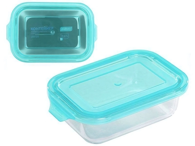 Контейнер 0,37л жаропрочное стекло с пл.крышкой "Limpido"