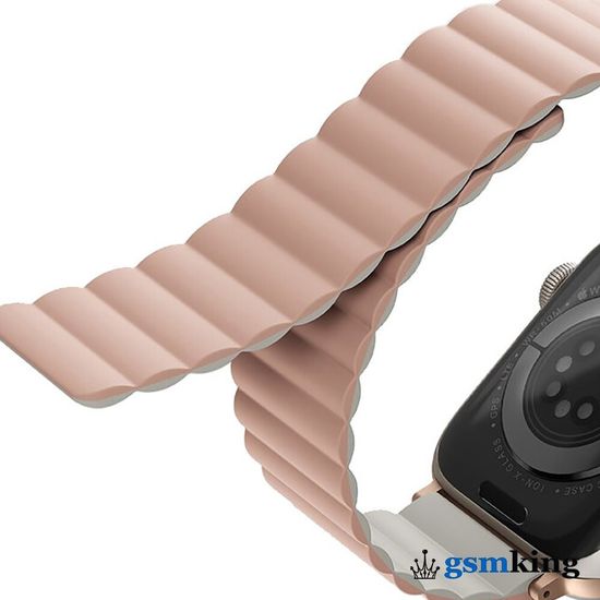 Uniq REVIX reversible Magnetic Strap for Apple Watch 42|44|45mm Pink/Beige