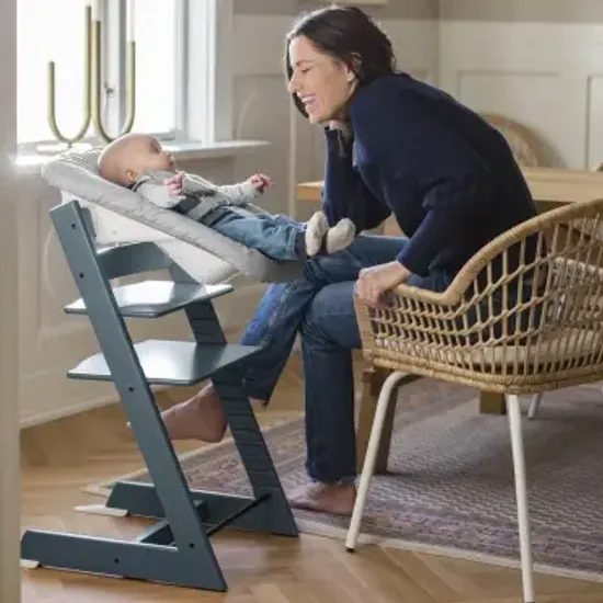 Стульчик для кормления STOKKE Tripp Trapp комплект 4 в 1 (Fjord Blue)