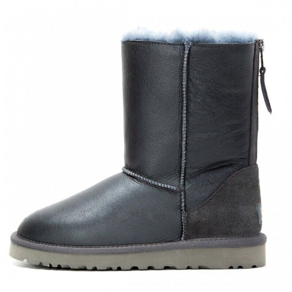 Угги Short Zip Metallic Grey