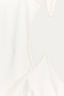 H&M - Glenn Martens Топ без рукавов в рубчик, белый