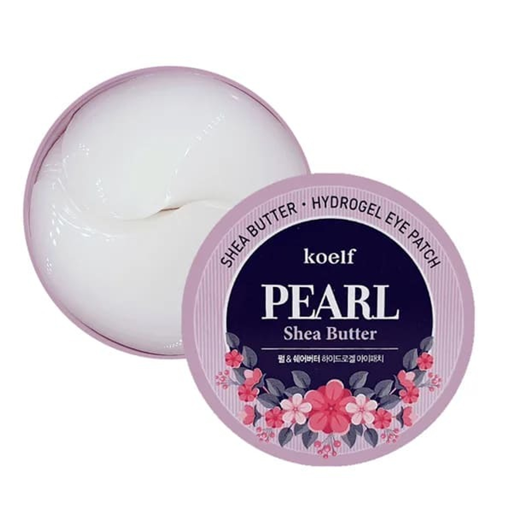 Патчи для век Koelf Pearl and Shea Butter гидрогелевые с жемчужной пудрой и маслом ши 60 шт