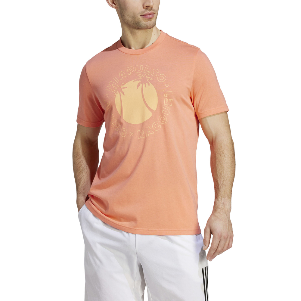 Мужское теннисное поло adidas RM Sun T-Shirt Men - Apricot, Yellow