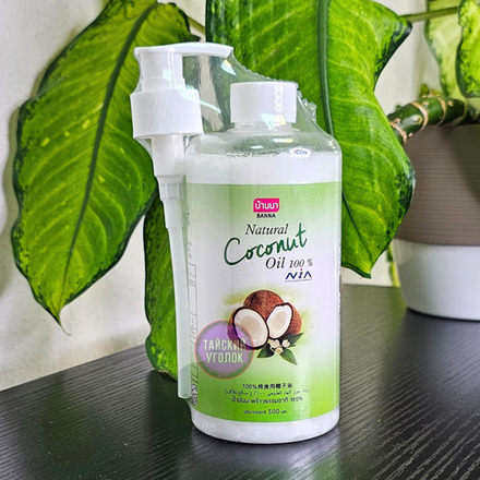 Масло кокосовое Banna 100% холодного отжима пищевое 500 мл