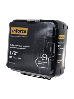 Набор торцевых ударных удлиненных головок Inforce (1/2; 17, 19, 21 мм) 11-01-262