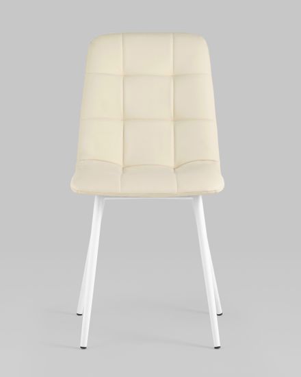 Стул Oliver экокожа белый белые ножки 2 шт