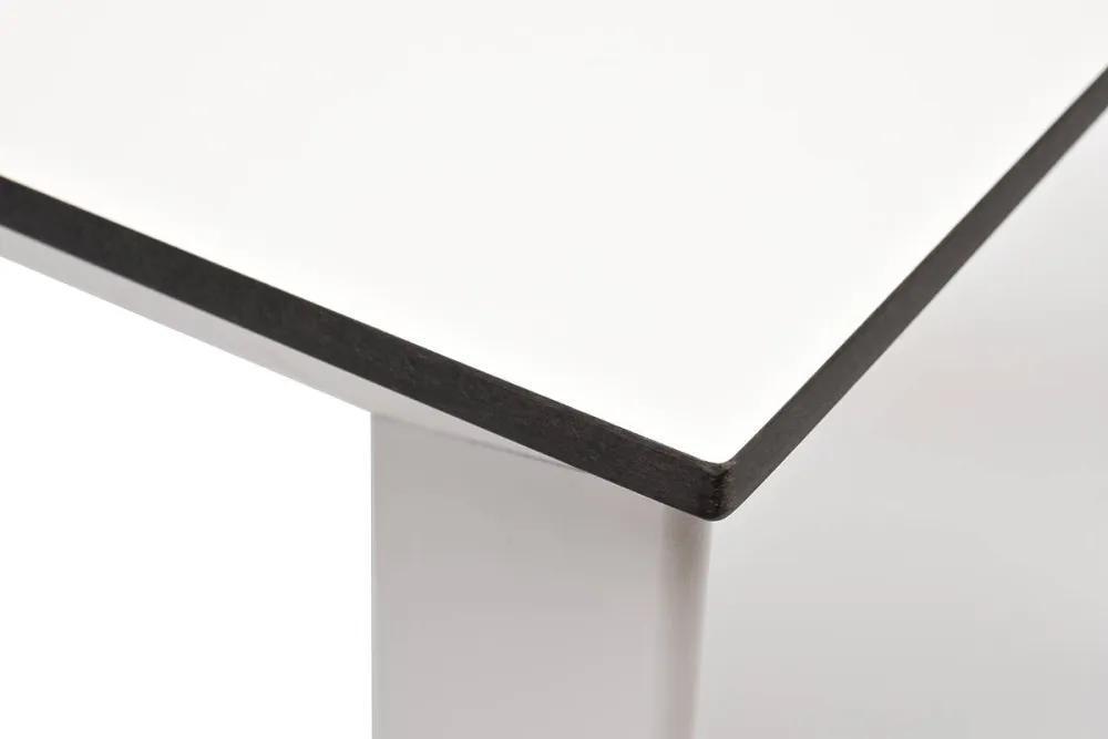 "Венето" обеденный стол из HPL 90х90см, цвет молочный, каркас белый