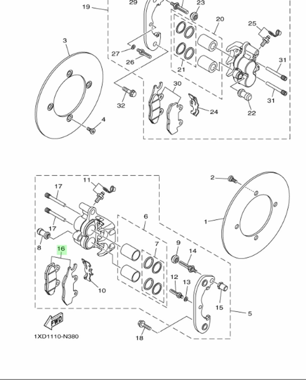 Колодки тормозные Viking задние левые