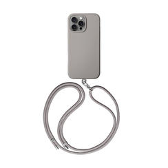 Чехол Uniq COEHL Creme Liquid silicone with Strap MagSafe для iPhone 16 Pro Max серый (IP6.9P(2024)-CREMTGRY)