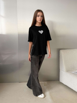 Футболка для девочки сердце