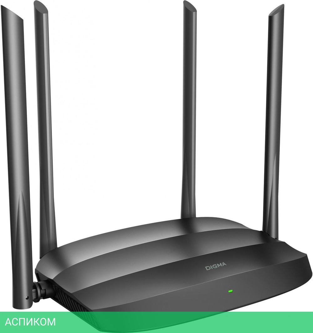 Роутер беспроводной Digma DWR-AC1201 черный