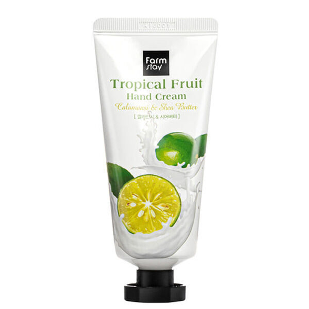 Крем для рук с маслом ши и каламанси FarmStay Tropical Fruit Hand Cream Calamansi & Shea Butter, 50мл
