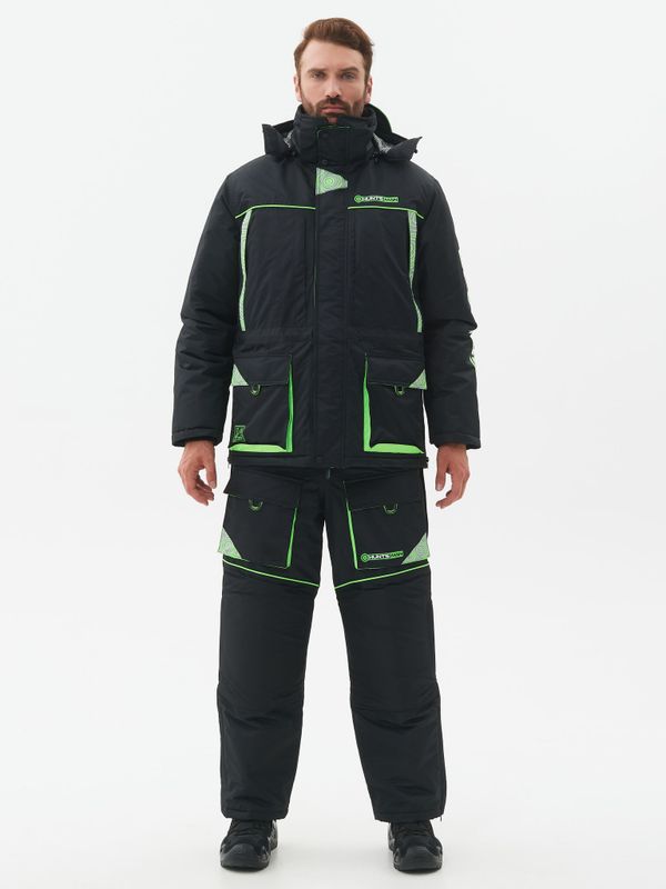 Костюм зимний Elbrus ткань Hit Membrane цвет Черный/Лайм